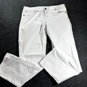 Kut From The Kloth Jeans Womens 10 Catherine Boyfriend White Denim Stretch Basic